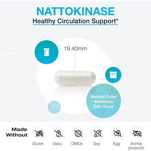 XYMOGEN Nattokinase - Nattokinase 2000 FU for Heart Health, Blood Circulation Support (120 Capsules)