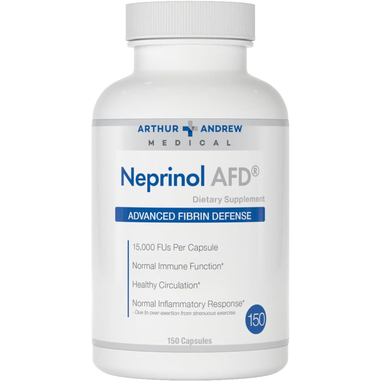 Arthur Andrew Medical, Neprinol AFD, Multi Enzyme Blend with Serrapeptase & Nattokinase, 150 Count