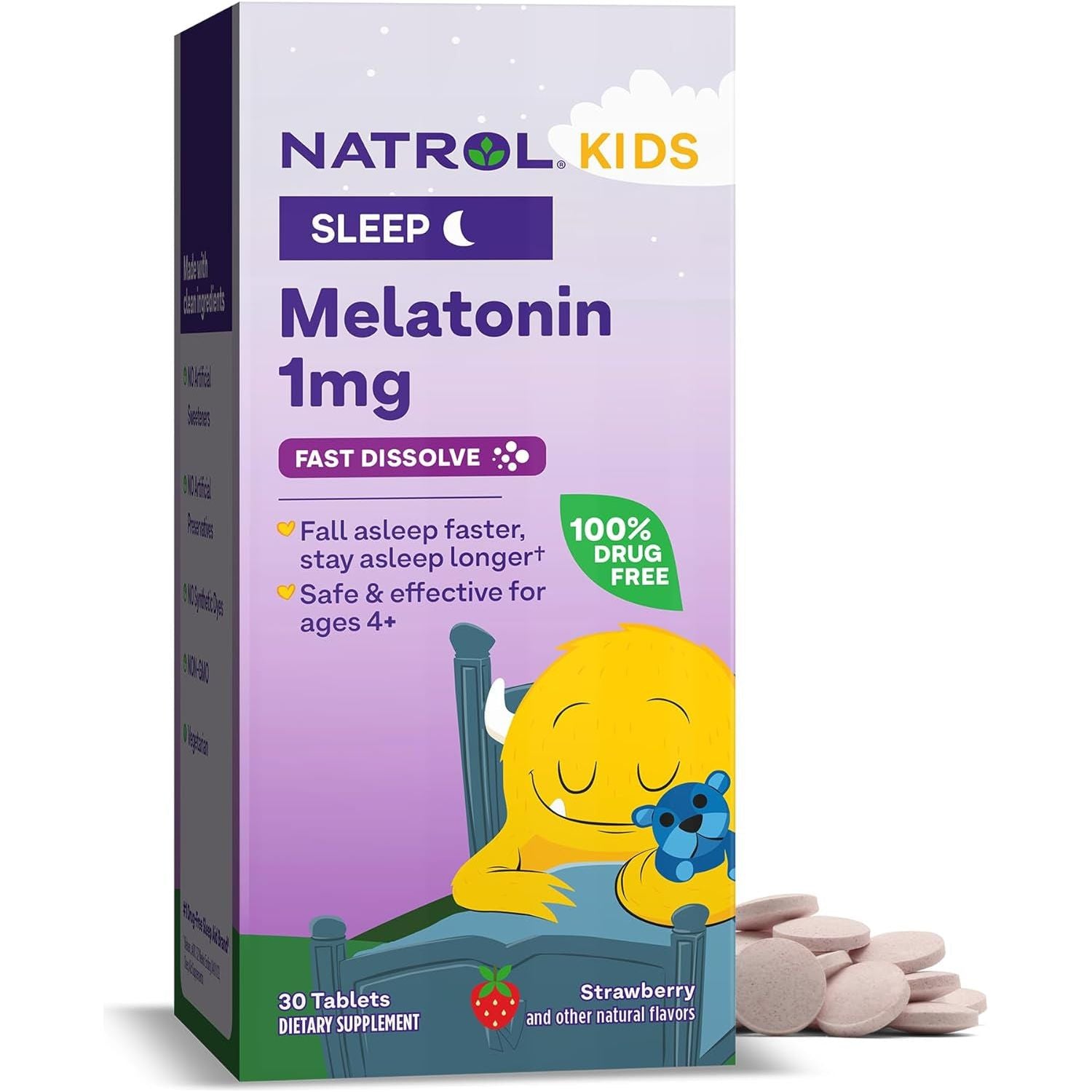 Natrol Kids Fast Dissolve Melatonin 1 Mg 30 Day Supply