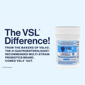 VSL4 Gut Health, Probiotics for Digestive Health, 30 Billion CFU per Capsule, 30 Pack