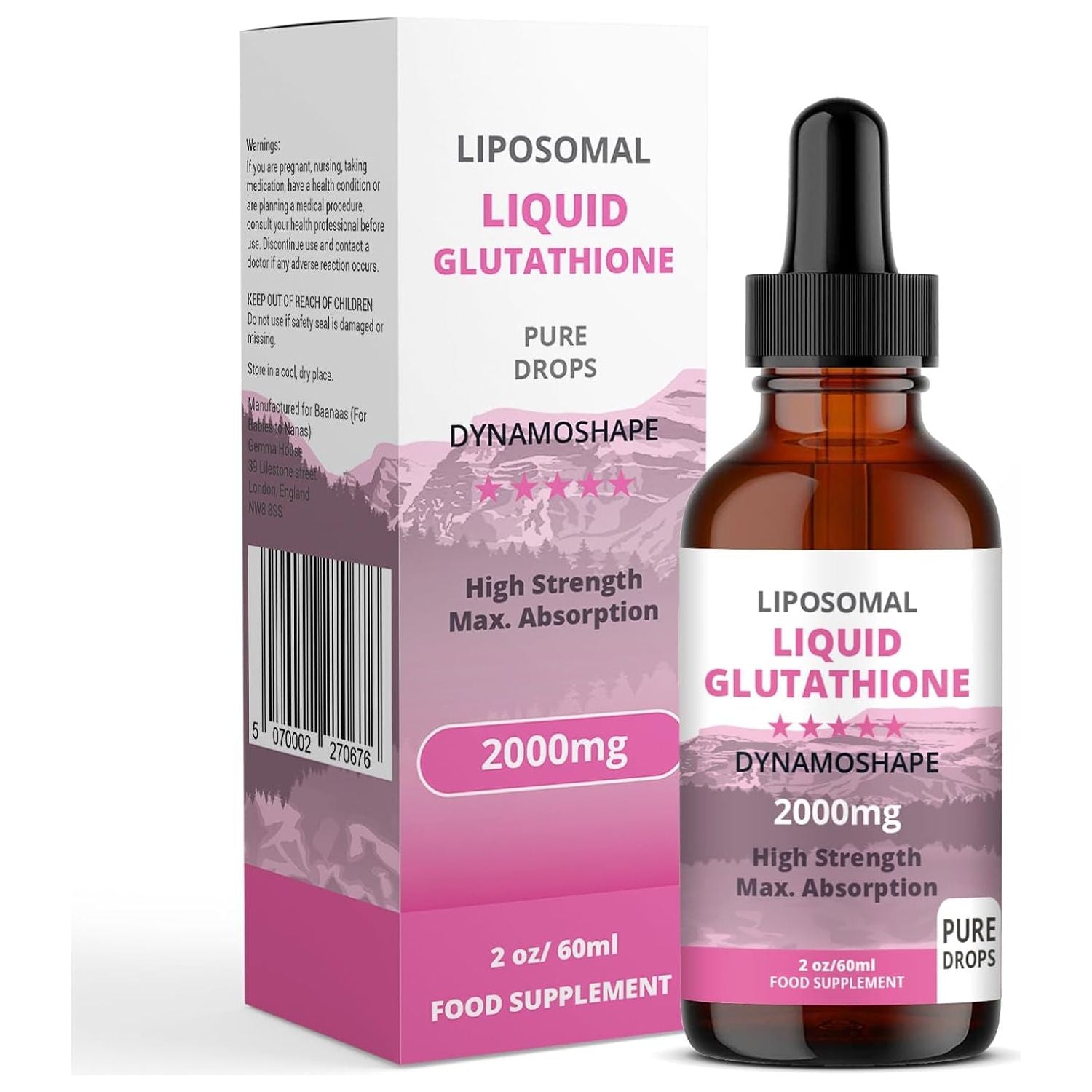 Liposomal Glutathione 2000Mg with Vitamin C - Antioxidant Supplement for Detox