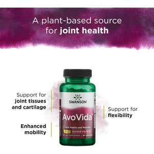 Swanson Avocado Soy Avovida Maximum Strength ASU Supplement for Joints 300 Mg 60 Capsules