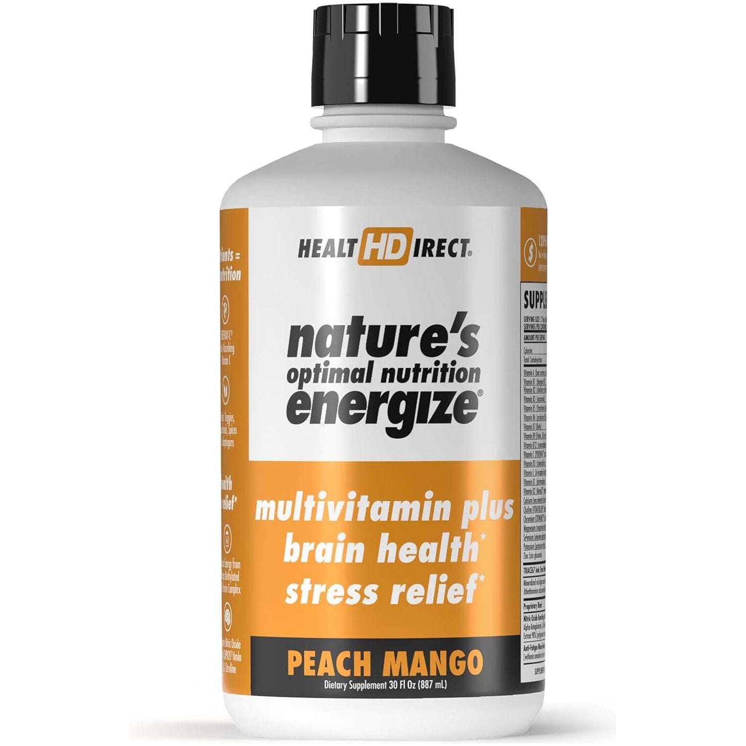 HEALTH DIRECT - Nature'S Optimal Nutrition Energize Liquid Multivitamin Superfood 30 Servings – Peach Mango