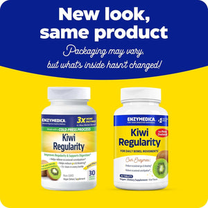 Enzymedica, Kiwi Regularity, Supports Regular Bowel Movements, Relieves Occasional Constipation, Gas & Bloating, 30 Count