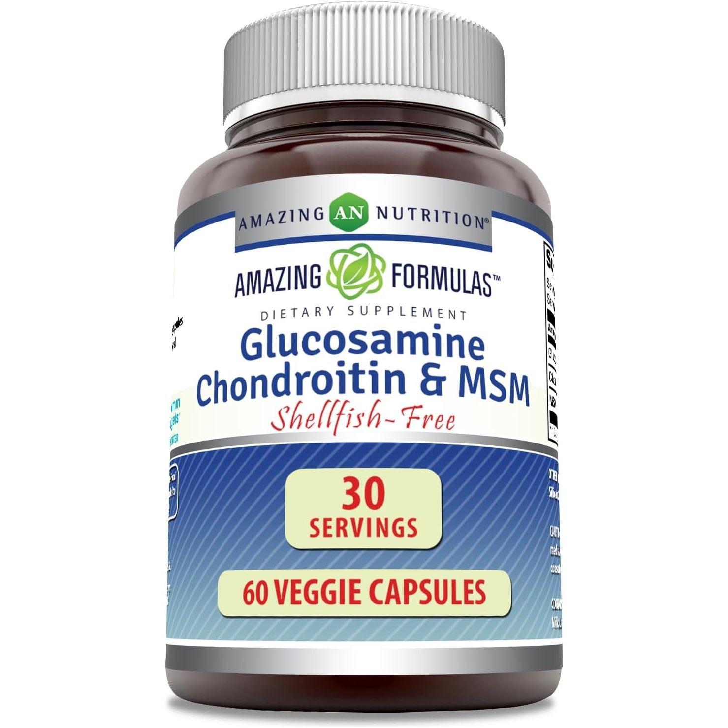 Amazing Formulas Glucosamine Chondroitin & MSM 60 Veggie Capsules