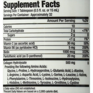 Rejuvicare Liquid Collagen Beauty Formula with Amino Acids, Protein and Biotin, 16 Oz ,32 Servings