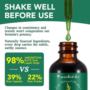 Mullein Drops for Lungs 2 Fl Oz - Natural Herbal Supplement for Lung Cleanse, Respiratory Support, Boosts Immunity, Digestive Wellness