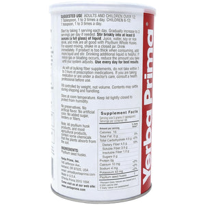 Yerba Prima Psyllium Husk, 12 Ounce - Whole Husk Fiber Supplement, Vegan, No Sugar or Artificial Sweeteners