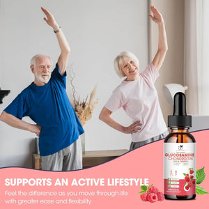 Glucosamine Chondroitin MSM Liquid Drops Antioxidant Support for Back,Knee,Hands-Joint Support