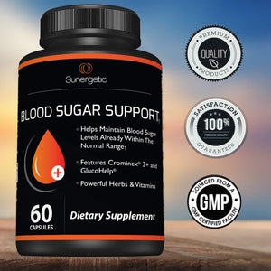Premium Blood Sugar Support Supplement–Supports Healthy Blood Sugar Levels Already within Normal Range – 60 Capsules