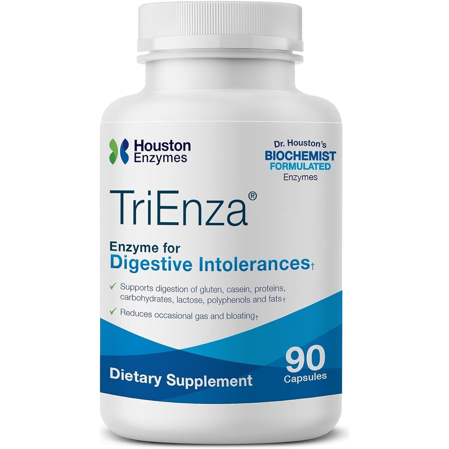 Trienza - Digestive Enzyme Supplement for Gluten, Casein, Soy, Proteins, Carbohydrates, Fats & Polyphenols - 90 Capsules
