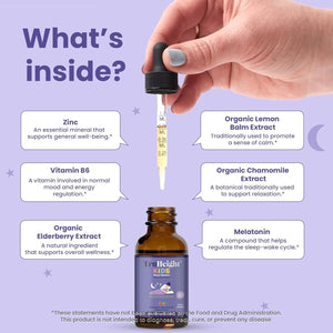 Truheight Kids Sleep Tincture Ages 2+ Babies, Toddlers & Kids Natural Sleep Aid