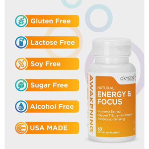 Awakening Natural Energy & Focus Nootropic Supplement for Focus, Energy, Mood & Clarity 60 Caps