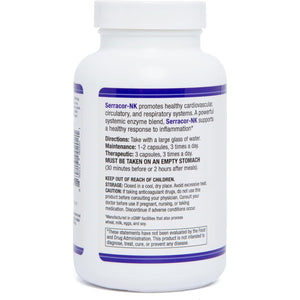 Serracor-Nk – Circulatory and Respiratory Support – Natural Systemic Enzymes Formula 300 Capsules