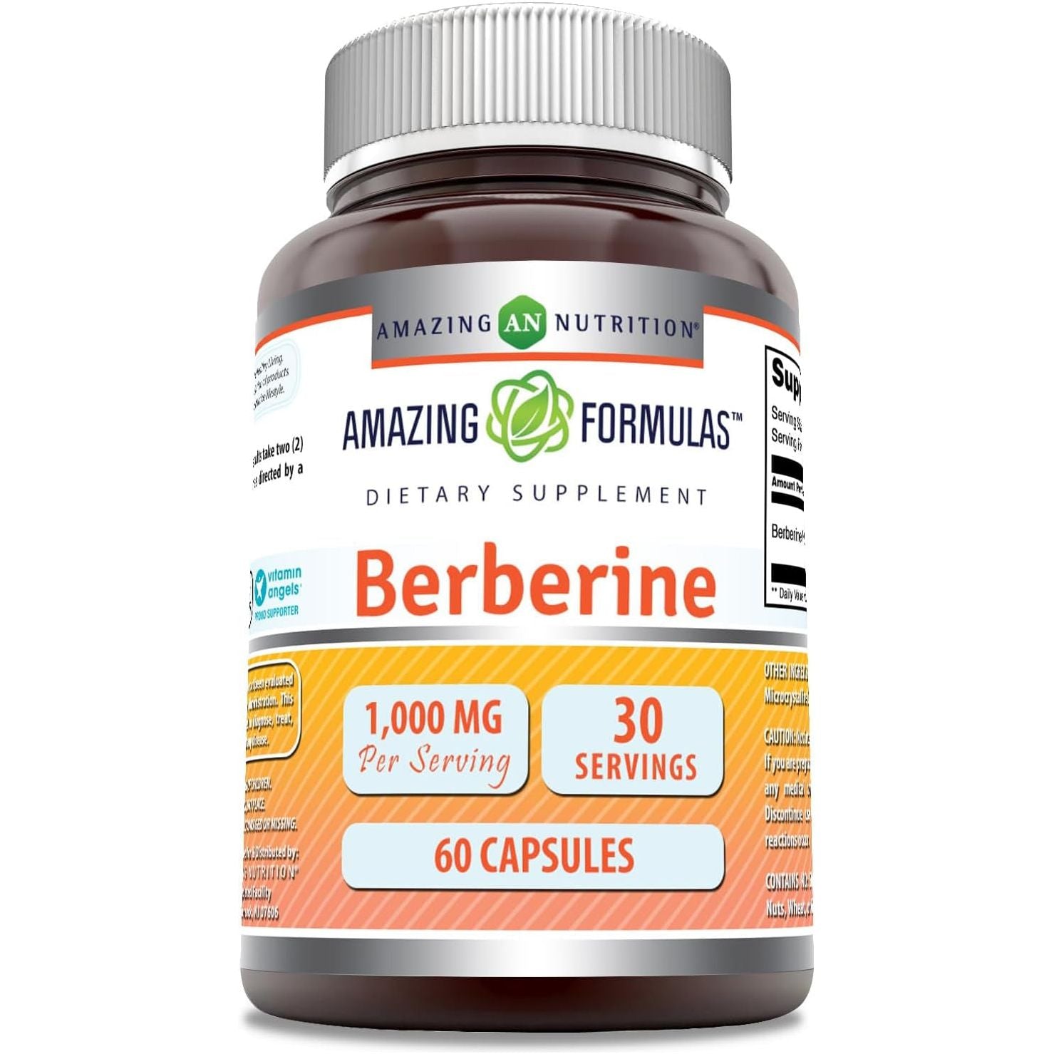Amazing Formulas Berberine 1000Mg per Serving 60 Capsules Supplement | Made in USA