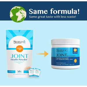Neoflex Bone & Joint Health Powder Supplement, MSM, Glucosamine, & Chondroitin Triple Strength Formula, 30 Scoops, Canister