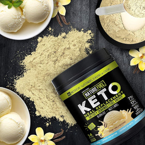Nature Fuel Keto Meal Replacement Powder - Creamy Vanilla Milkshake - 14 Servings - 17.1 Fl Oz