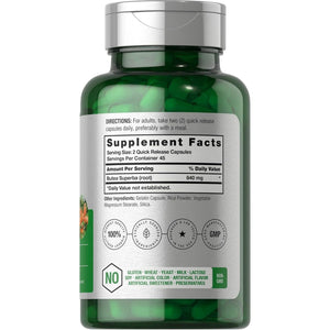 Horbäach Butea Superba Root 840Mg | 90 Capsules | Male Performance | Non GMO, Gluten Free Supplement