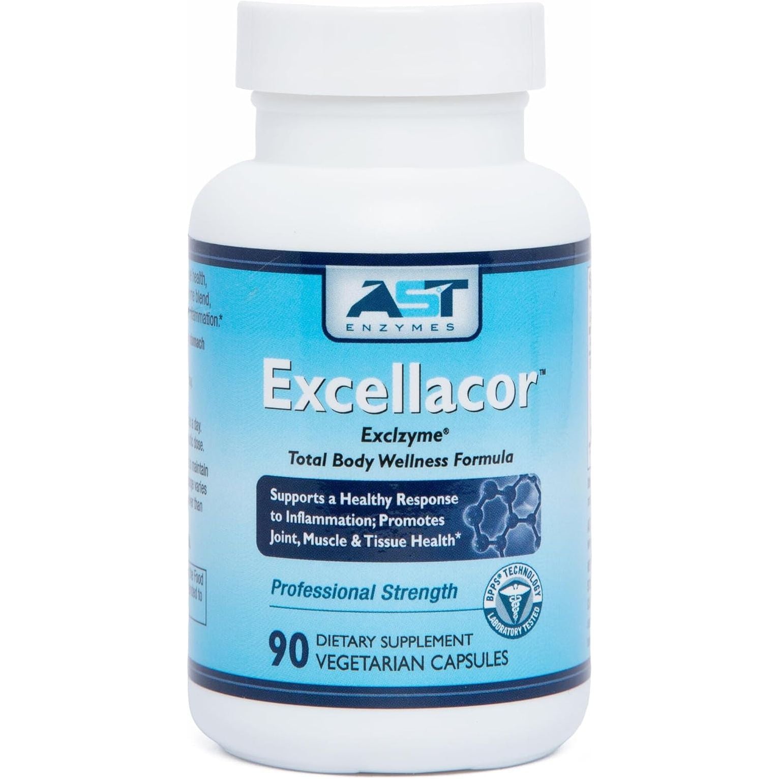 Excellacor | Proteolytic Systemic Enzymes Formula | with Acid-Resistant Serrapeptase 90 Vegetarian Capsules