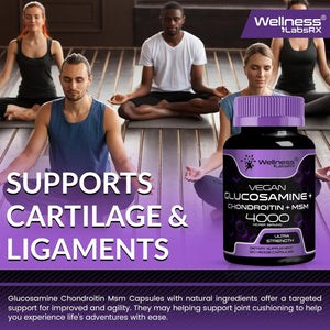 Glucosamine Chondroitin MSM - 4000Mg - Joint Support Supplement 120 Count