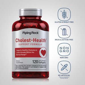 Piping Rock Cholesterol Health Supplement | 120 Softgels | Plant Sterols Formula