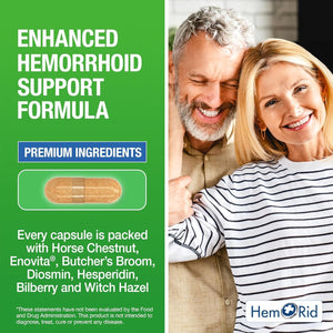 Hemrid plus Advanced Herbal Comfort Formula - Proudly Made in the USA - 45 Capsules