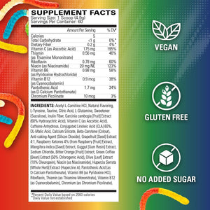 EHP Labs Oxyshred Pre Workout Powder with L Glutamine & Acetyl L Carnitine - Gummy Snake, 60 Servings