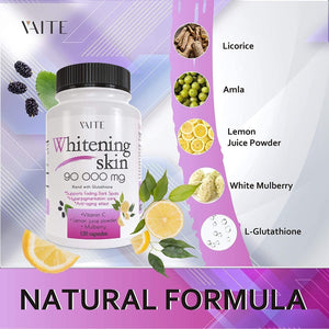 Glutathione Whitening Pills - Dark Spots & Acne Scar Remover with Anti-Aging & Antioxidant Effect - 120 Capsules.