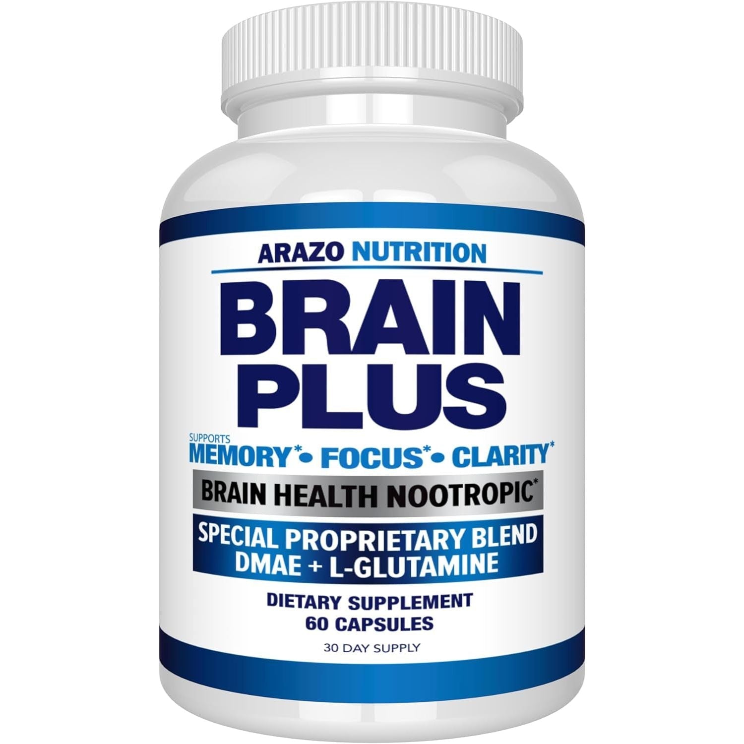 Arazo Nutrition Premium Brain Function Supplement – Memory, Focus, Clarity – Nootropic Booster
