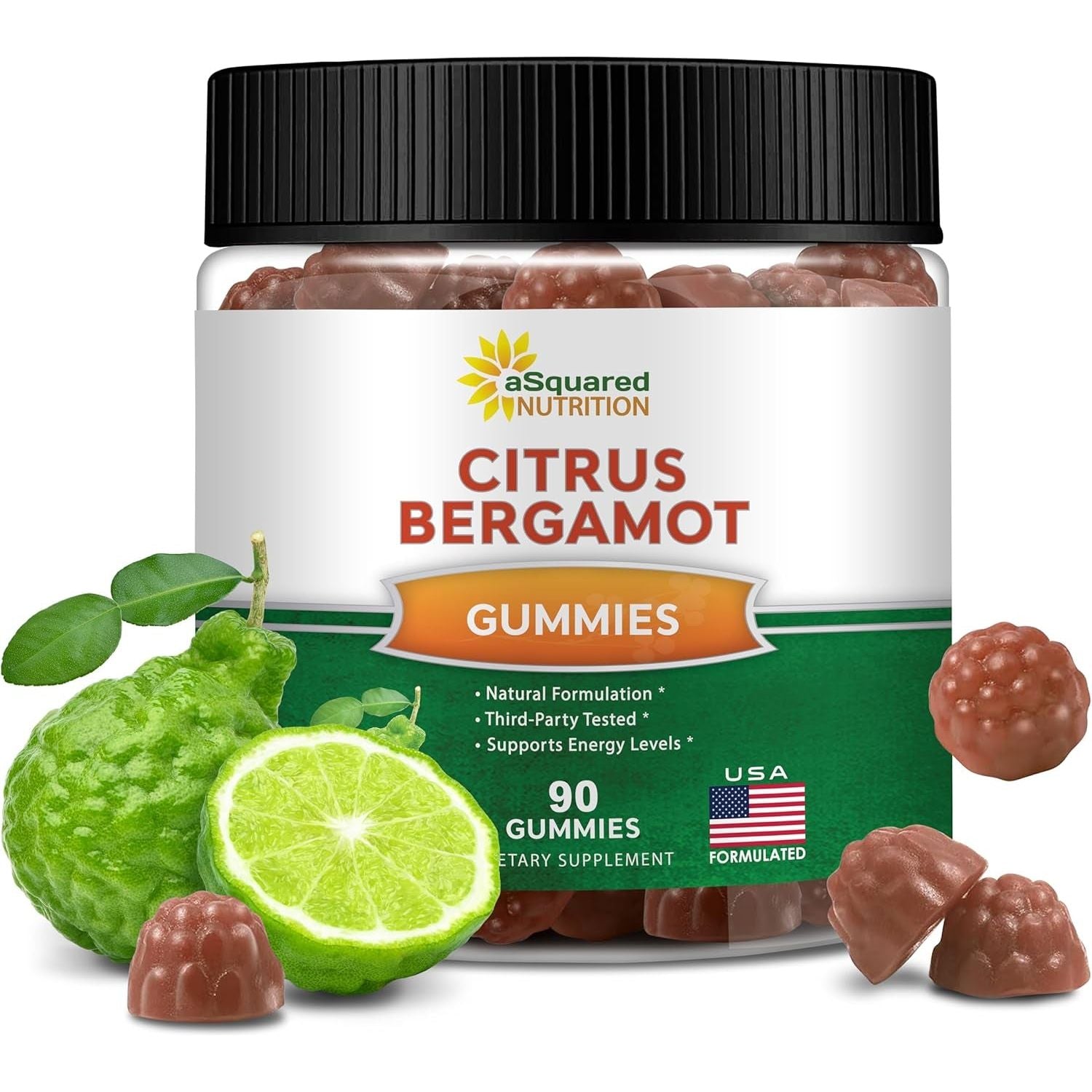 Asquared Nutrition Citrus Bergamot Gummies 500Mg