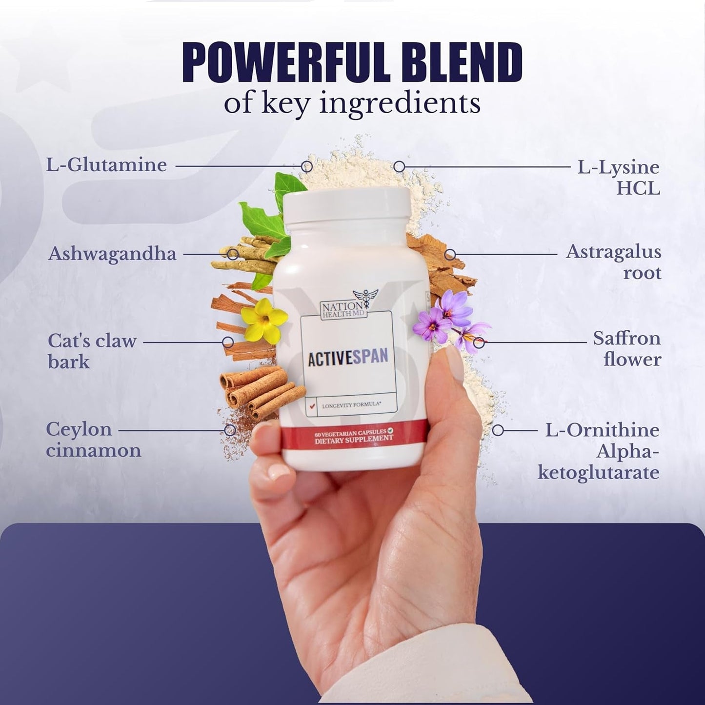 Activespan- Telomere Lengthening Supplements - Stem Cell Regeneration, 60 Capsules