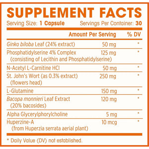 Natures Wellness Brain Booster | Natural Cognitive Enhancer for Increased Focus, Memory and Mental Clarity