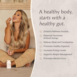 Paulina FITNESS Reset Overnight Digestive Aid, Bloating Relief, & Gut Health Supplement 90 Capsules.