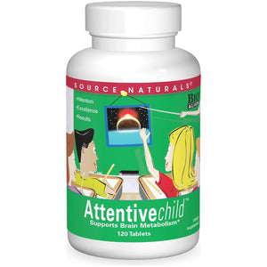 Source Naturals Attentive Child - Healthy Cognitive Nutrients for Active Children 120 Tablets