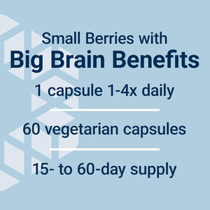Life Extension Blueberry Extract Capsules - for Brain Health Support - Non-Gmo, Gluten-Free ,Vegetarian - 60 Capsules
