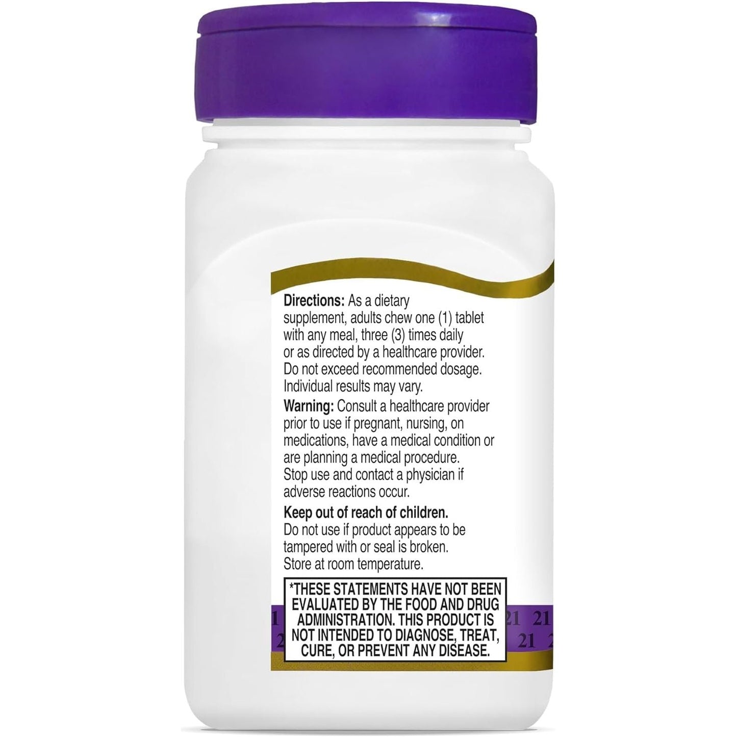 21St Century Papaya Enzyme Chewable (100 Count), Papaya & Pineapple Digestive Enzymes for Gut Health