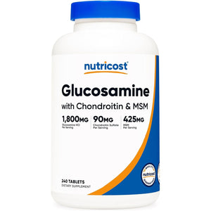 Nutricost Glucosamine 1800Mg with Chondroitin & MSM, 240 Tablets, 120 Servings - Joint Support Formula