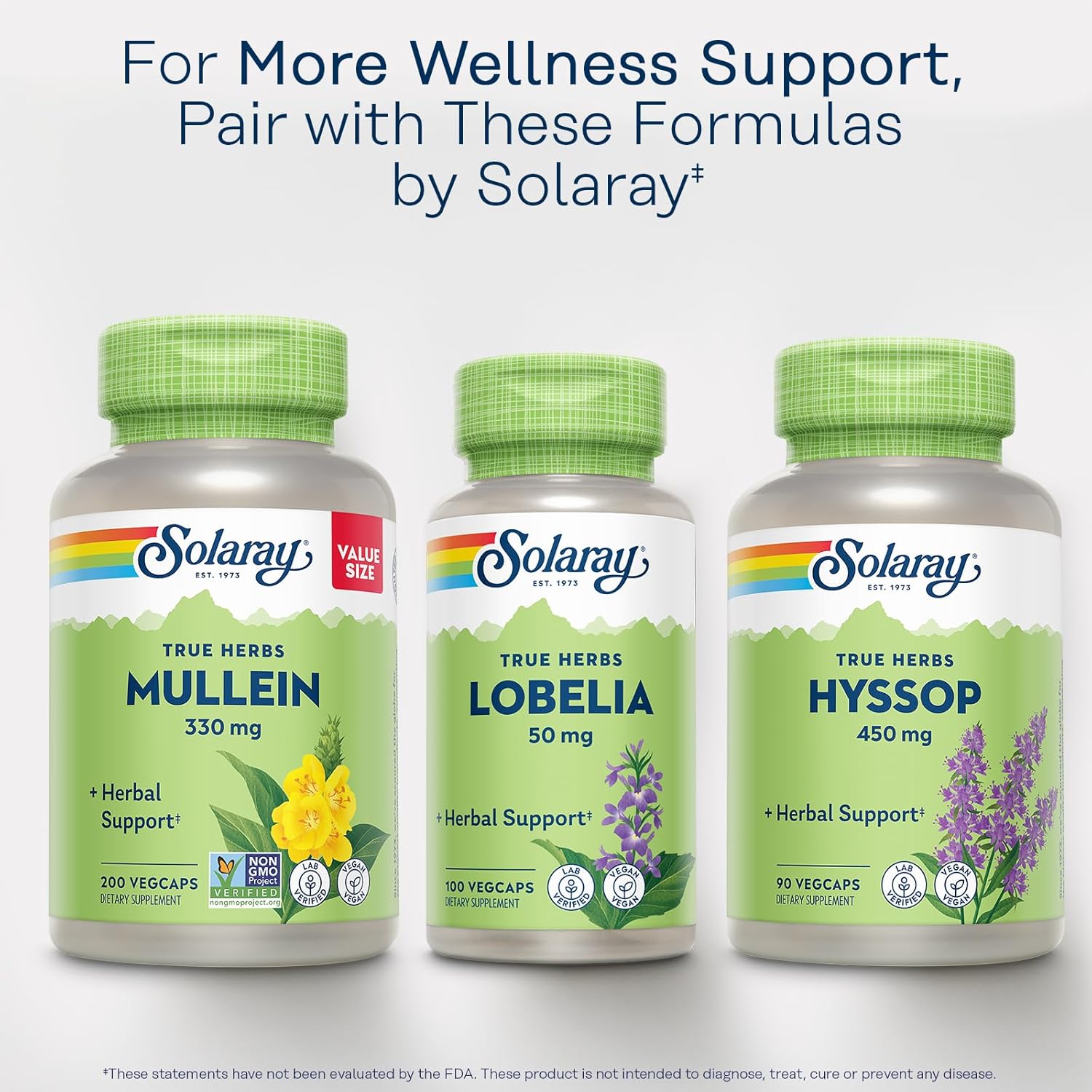 Solaray Mullein Leaf 330 Mg - Soothing Herbal Support - 200 Servings