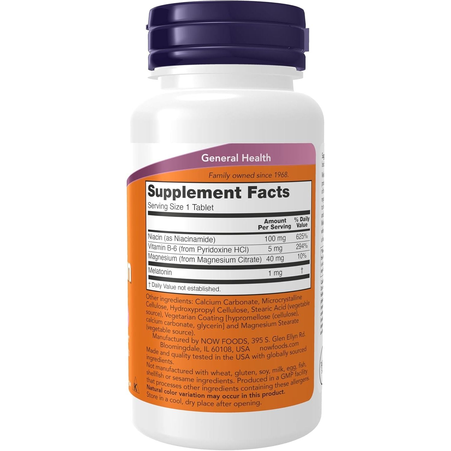 NOW Foods Supplements Melatonin 1 Mg 100 Tablets