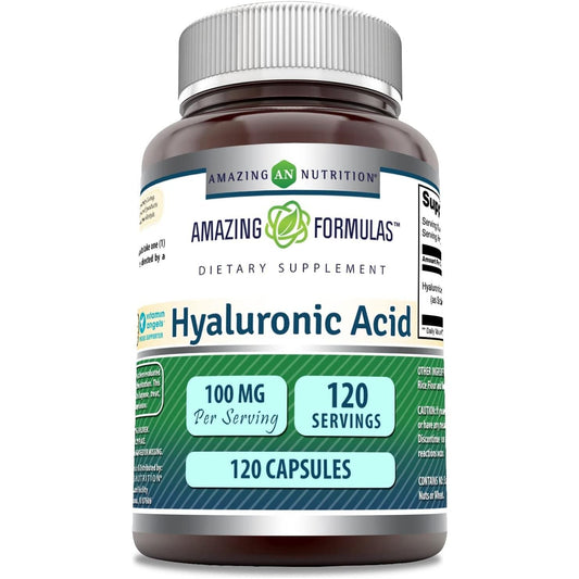 Amazing Formulas Hyaluronic Acid 100 Mg Capsules Supplement  (1 Pack, 120 Count)