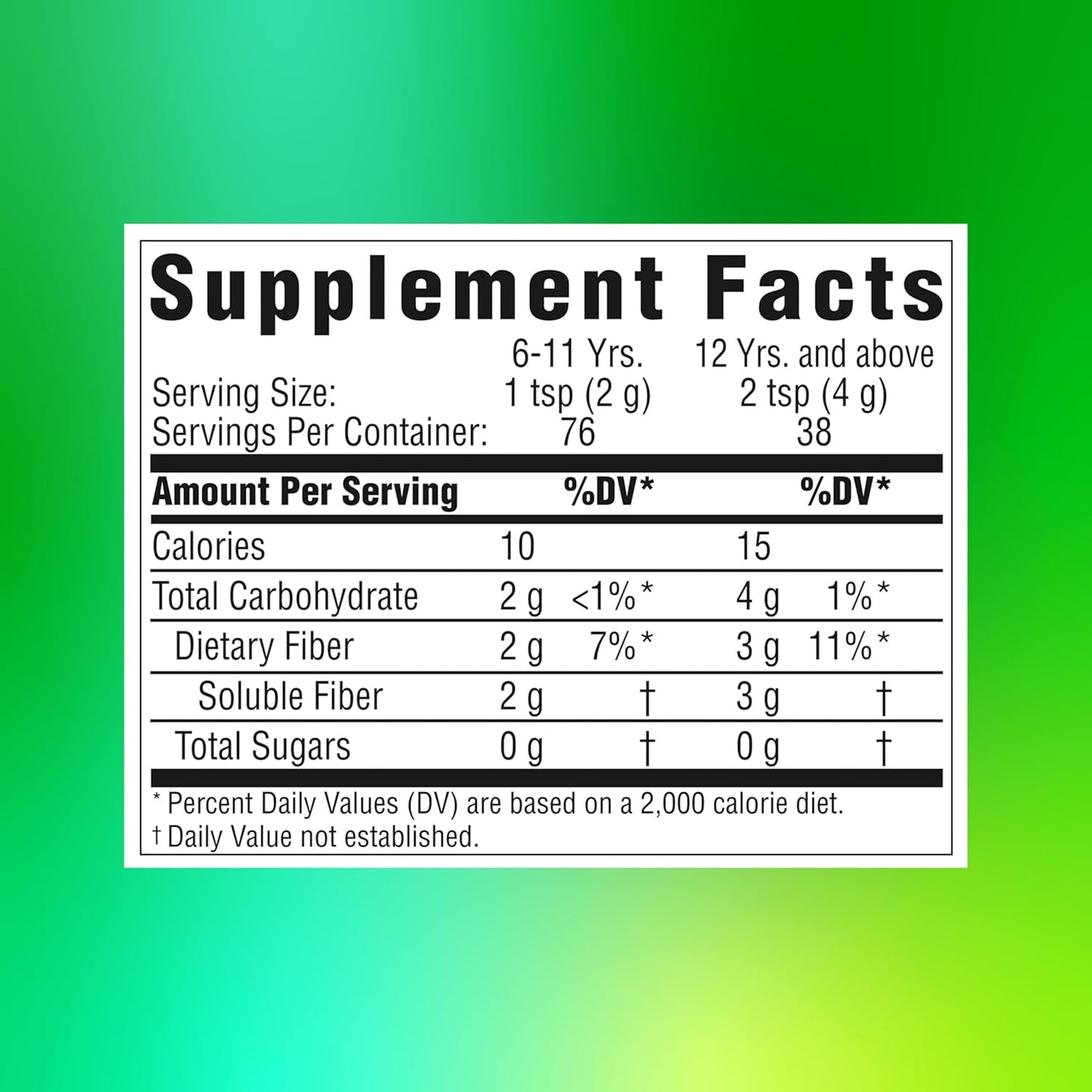 Benefiber Daily Prebiotic Fiber Supplement Powder for Digestive Health, Unflavored - 125 Servings (17.6 Ounces)