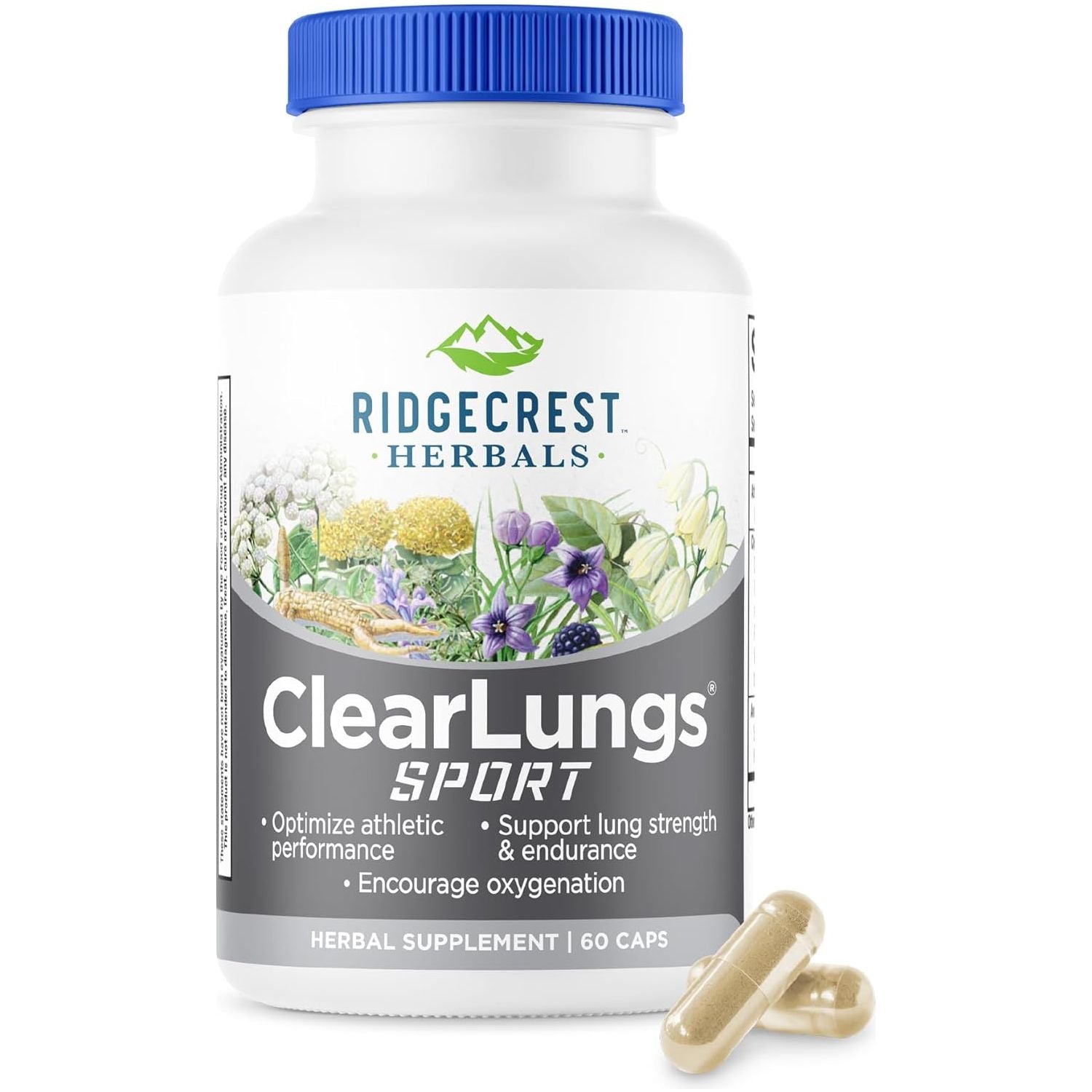 Ridgecrest Herbals Clearlungs Sport, Oxygen Intake and Lung Support (30 Servings)