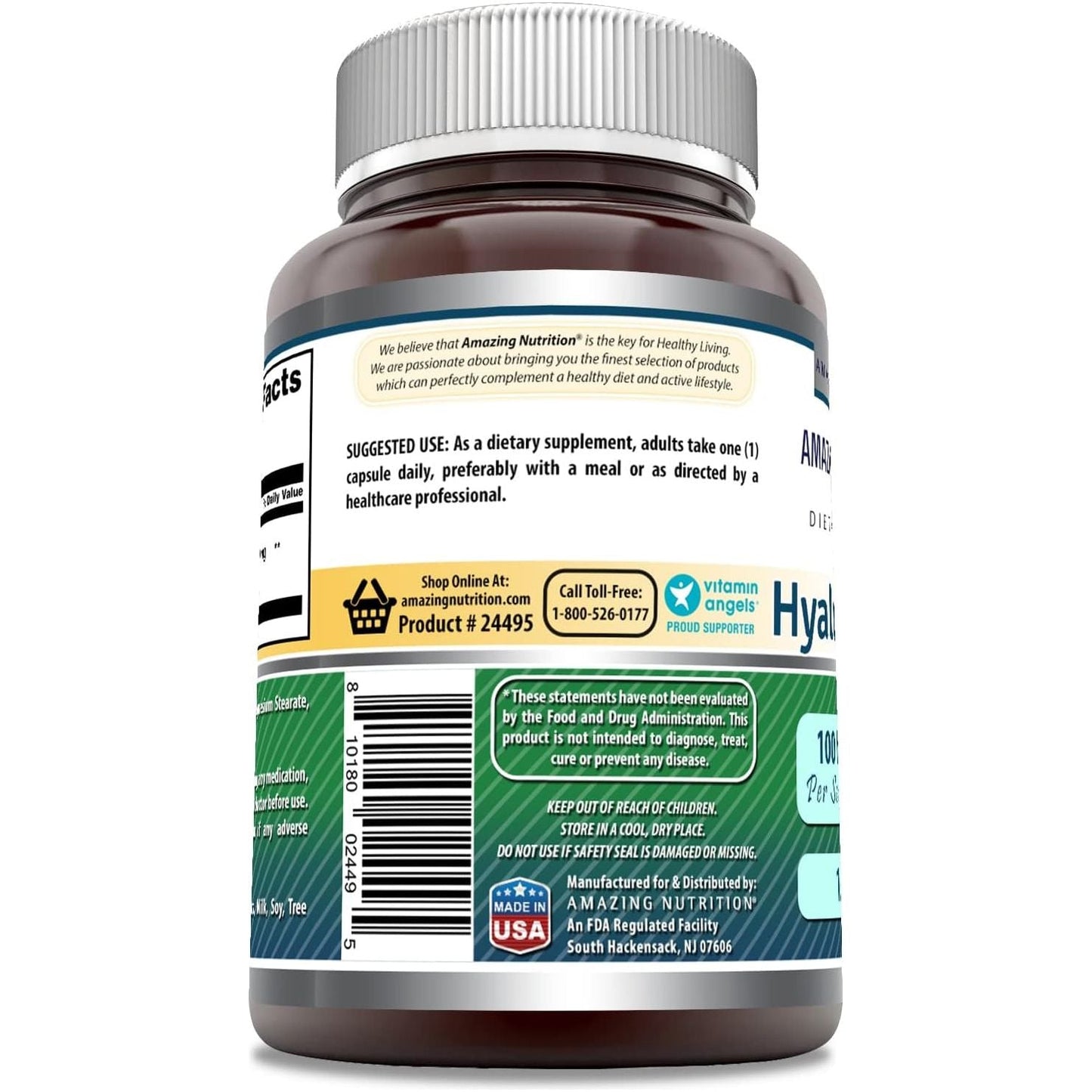 Amazing Formulas Hyaluronic Acid 100 Mg Capsules Supplement  (1 Pack, 120 Count)