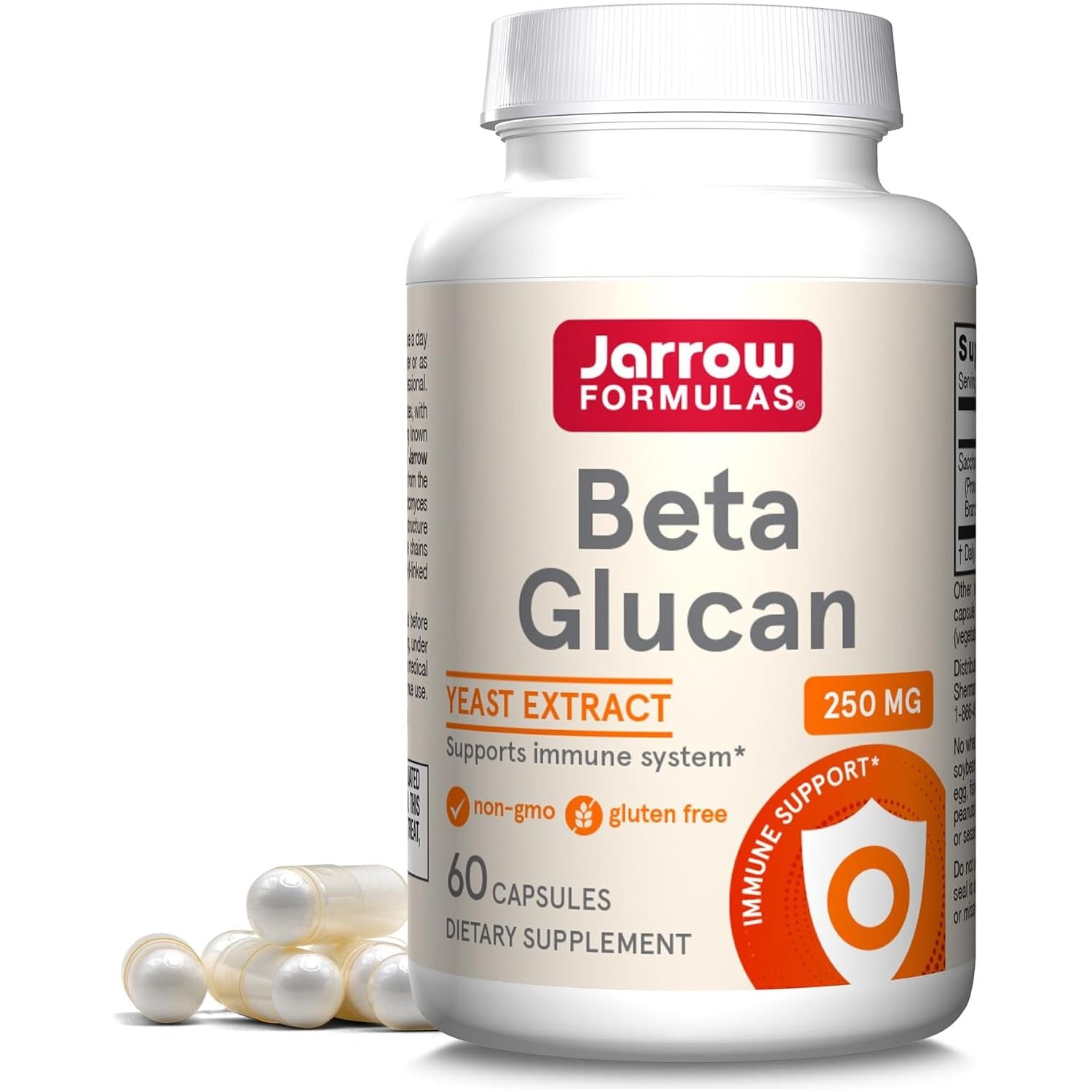 Jarrow Formulas® Beta Glucan, Immune Support for Immune Health, 60 Capsules