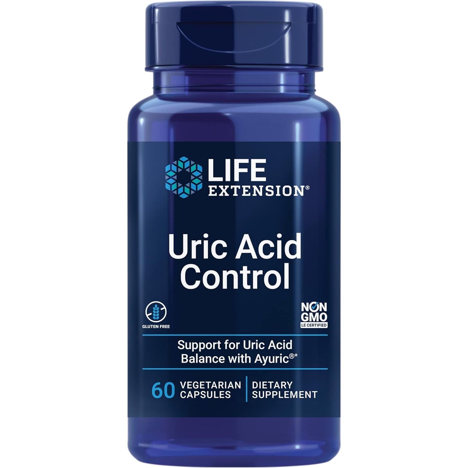 Life Extension Uric Acid Control for Joint Health, Discomfort Relief, 60 Capsules
