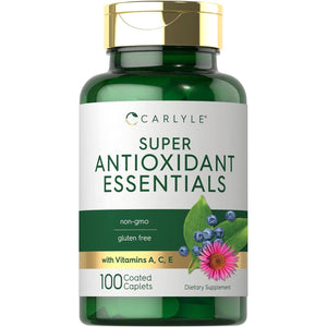Carlyle Antioxidants Supplement | 100 Caplets | Nutritional Complex | Vitamin A, C, E | Non-Gmo, Gluten Free Formula.