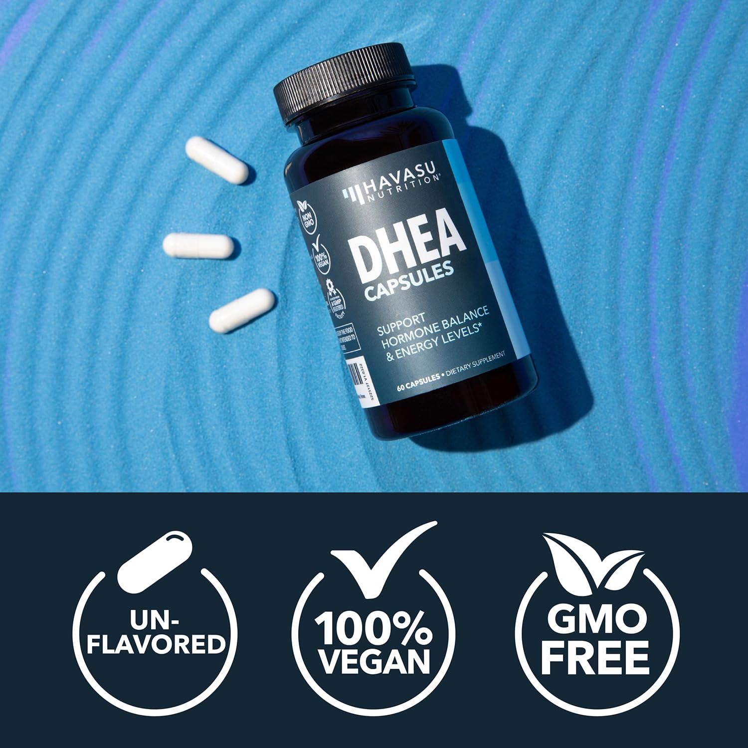 DHEA 50Mg Supplement for Hormone Balance - Supports Energy for Men and Women, 2-Month Supply