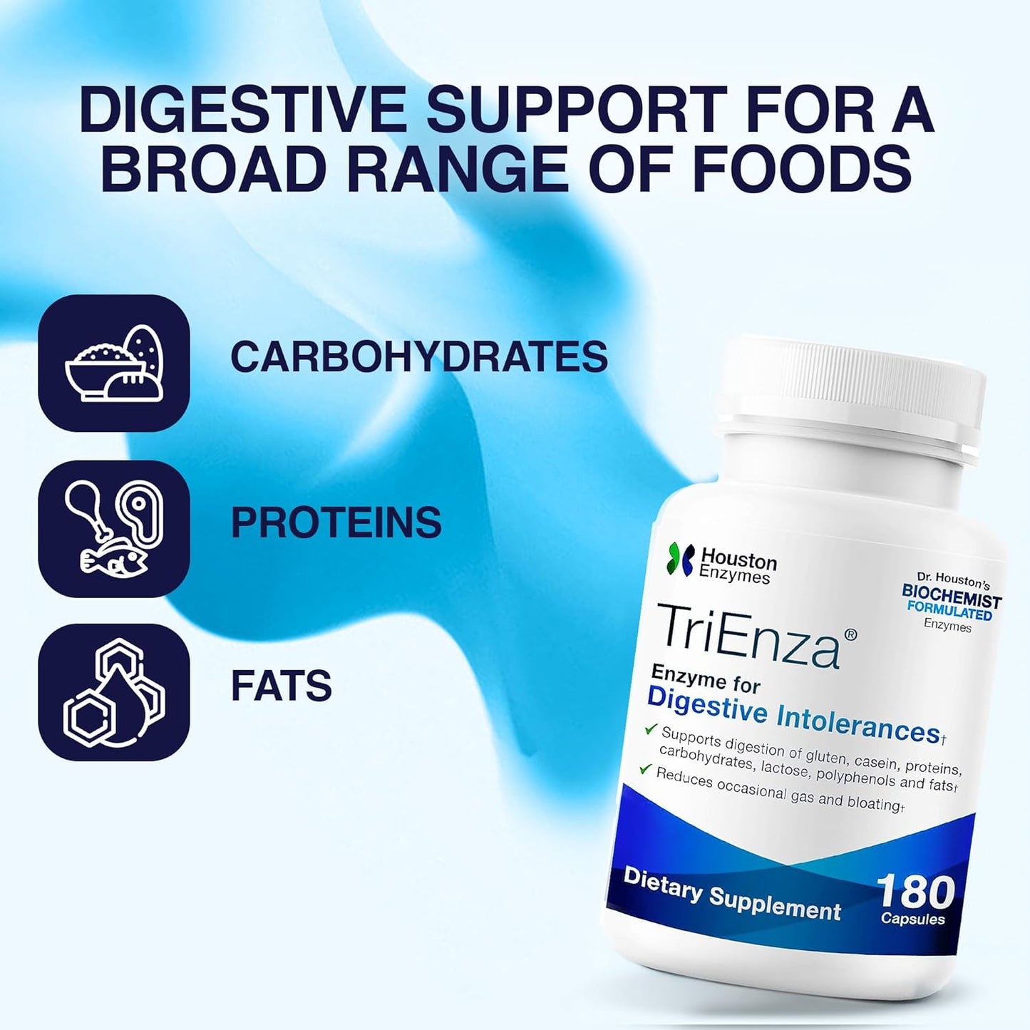 – Trienza – Broad-Spectrum Enzymes for Digestive Intolerances - 180 Capsules