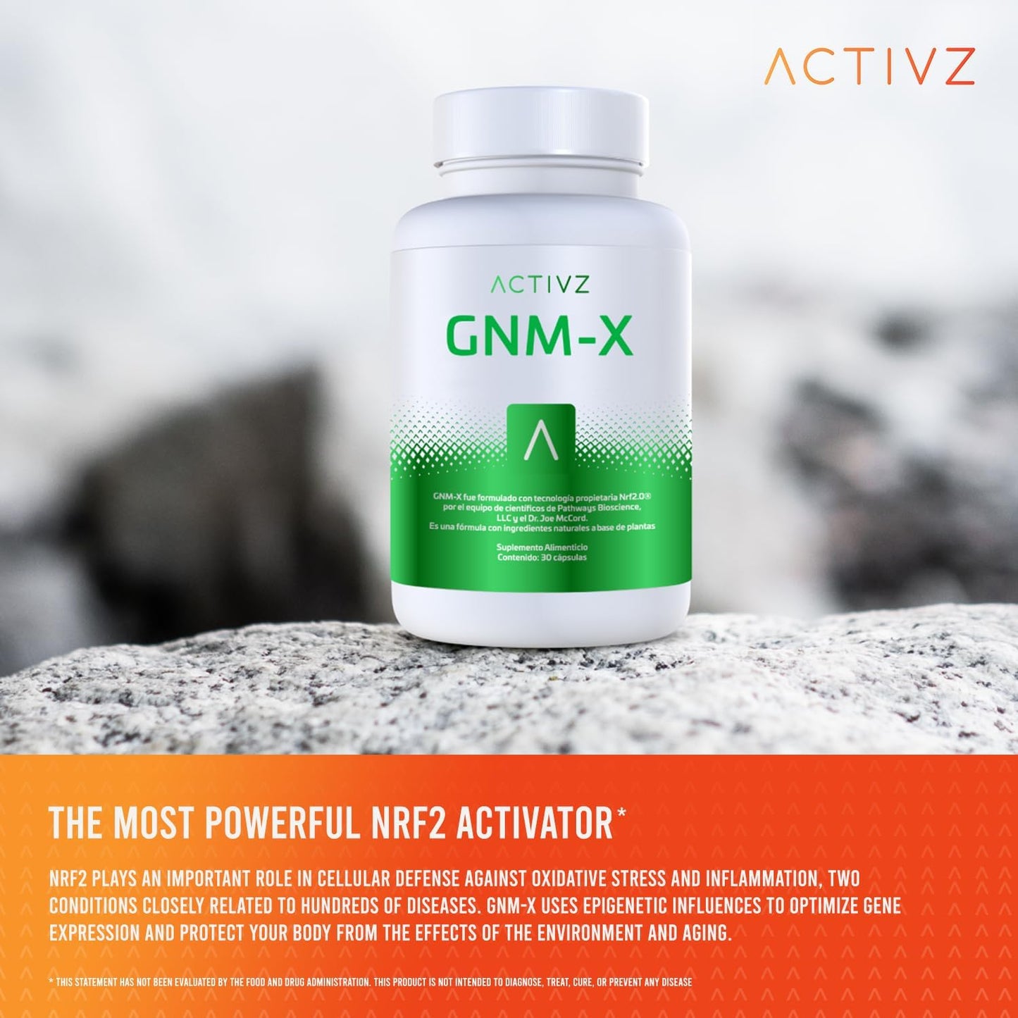 ACTIVZ GNM-X - Nrf2 Activator for Genetic Cellular Defense and Enhanced Well-Being 30 Capsules