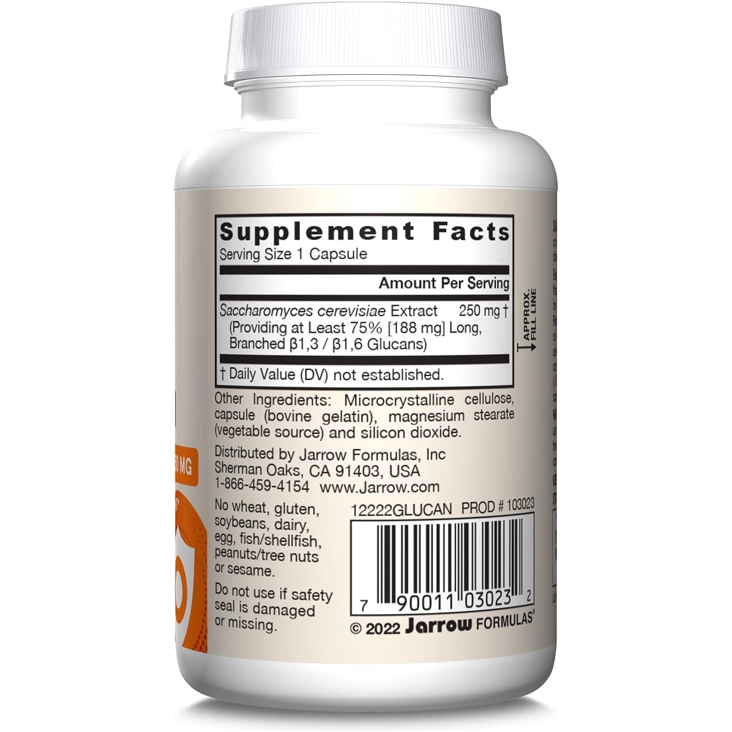 Jarrow Formulas® Beta Glucan, Immune Support for Immune Health, 60 Capsules